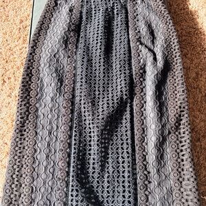 Rebecca Taylor Charcoal Lace Maxi Skirt